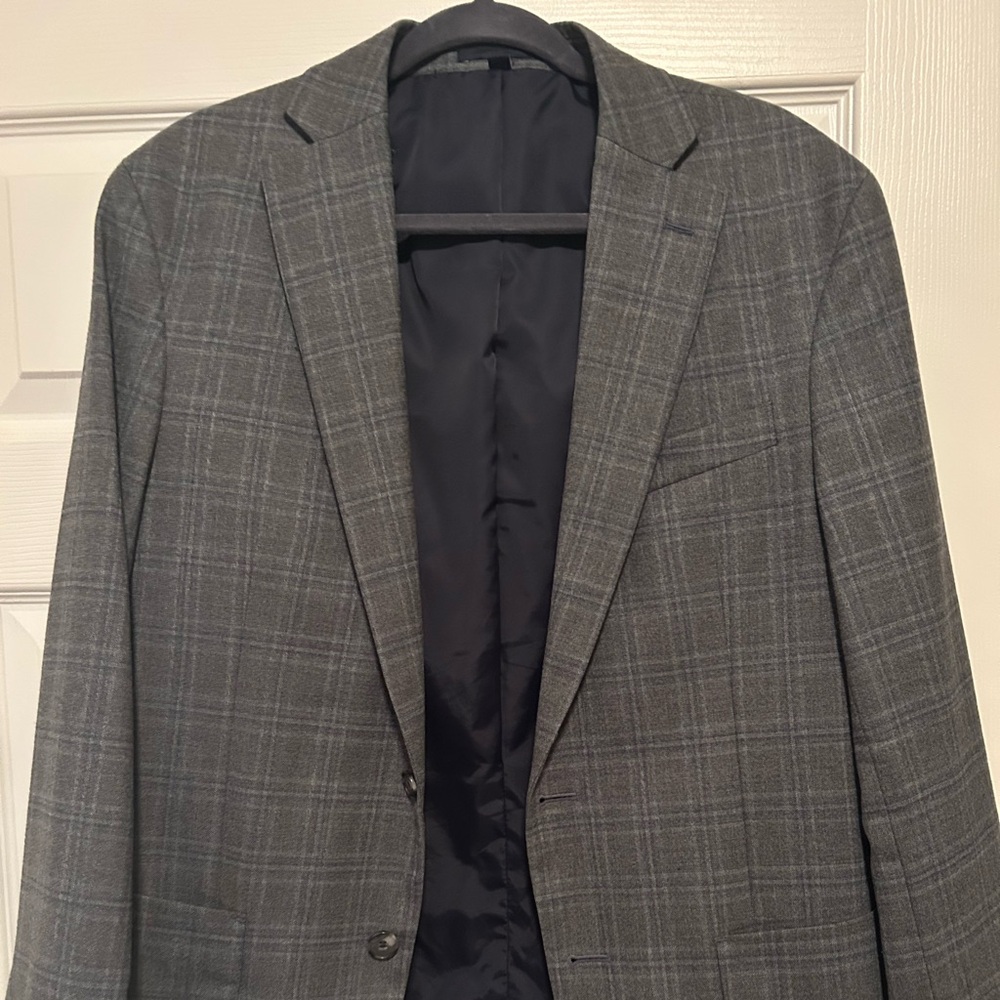 Jos. A. Bank Charcoal Checkered Blazer